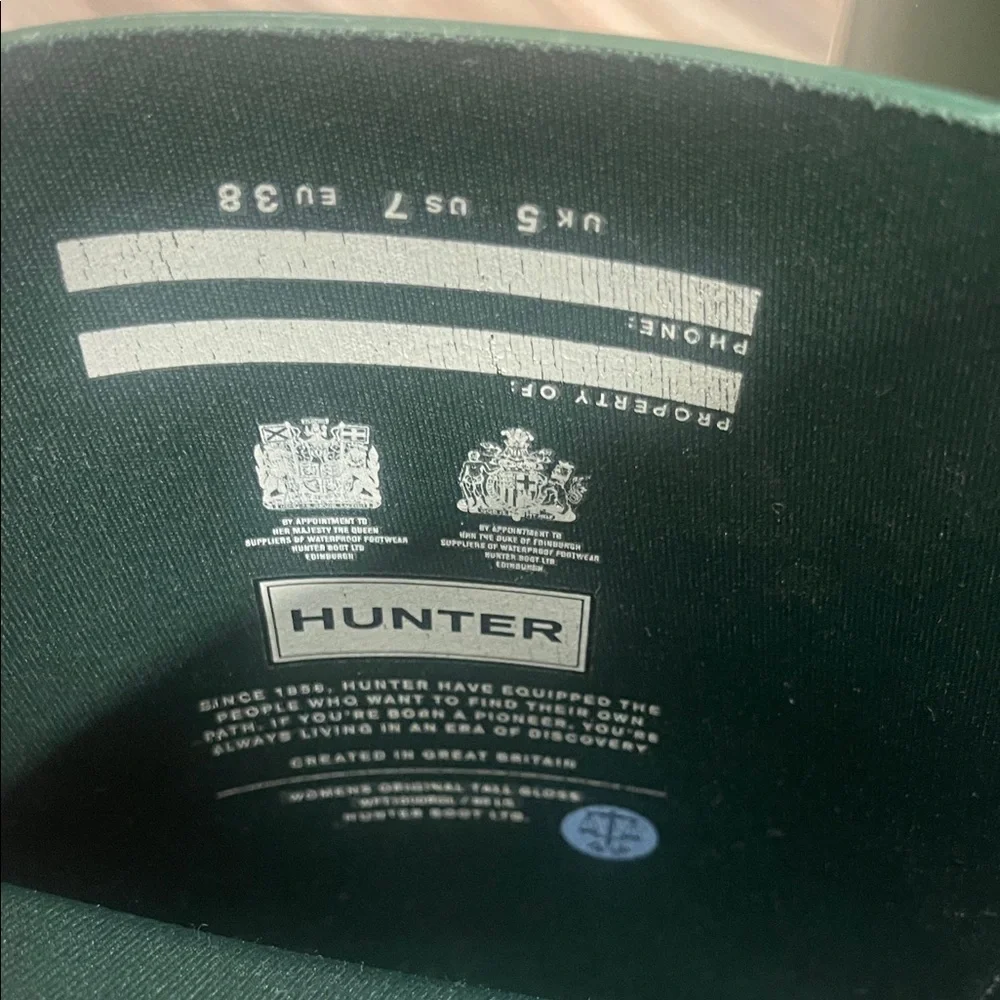 Hunter Dark Green Glossy Rain boots - Picture 8 of 9